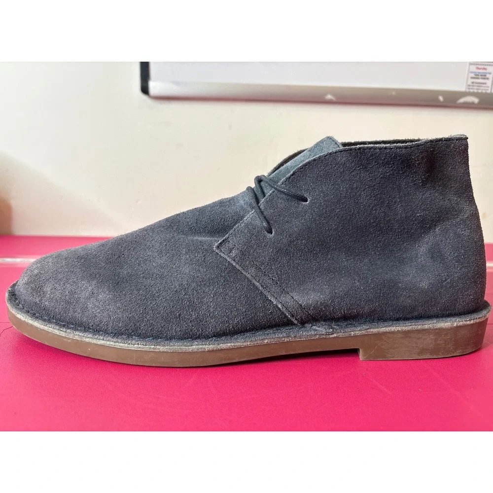 J.‎ Crew Mens Charcoal Gray Suede Lace Up Chukka Desert Boots Sz 11 Preppy Soft